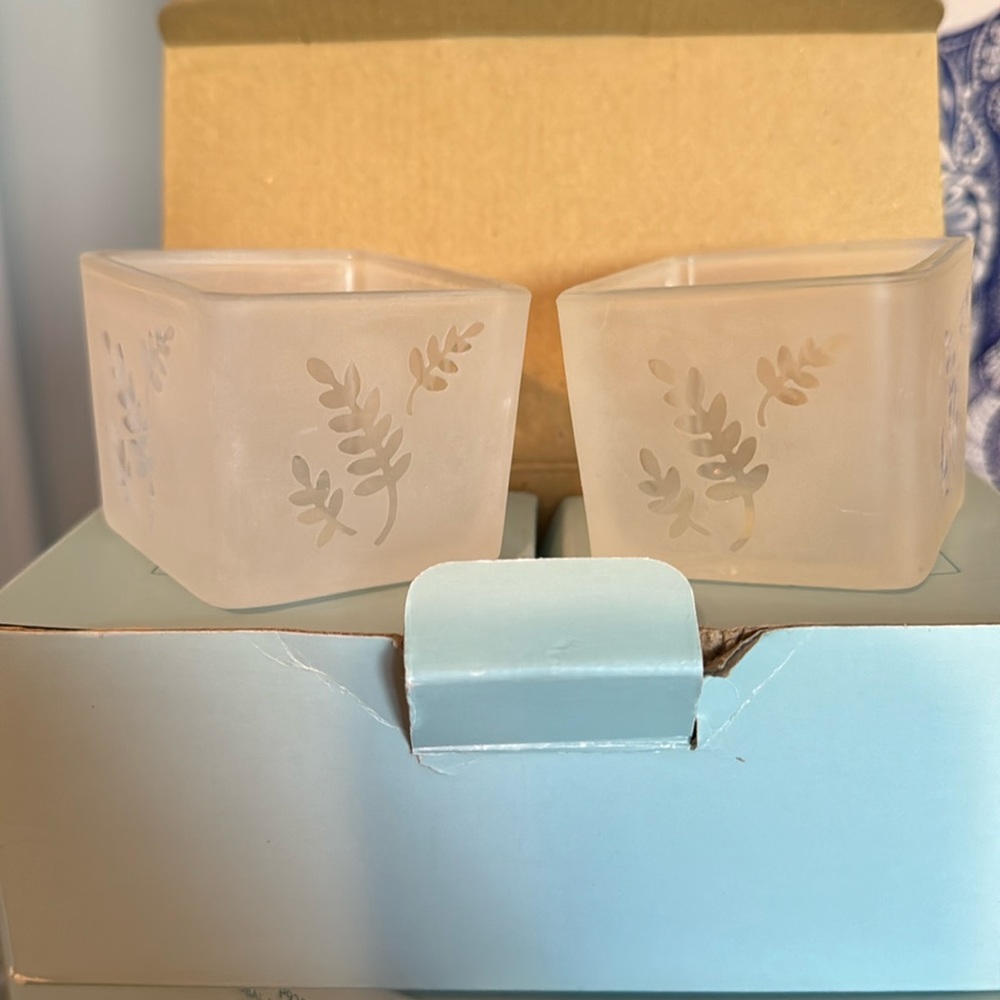 PartyLite Square Pair Votive Candle Holders